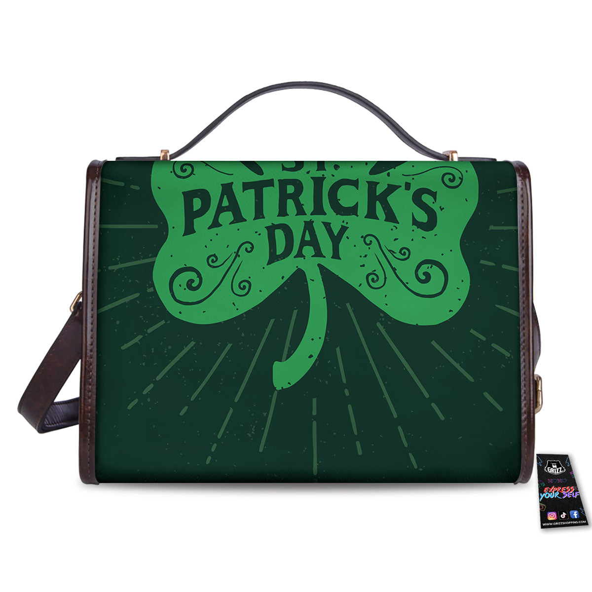 St. Patrick's Day Irish Clover Print Women's Satchel Bag