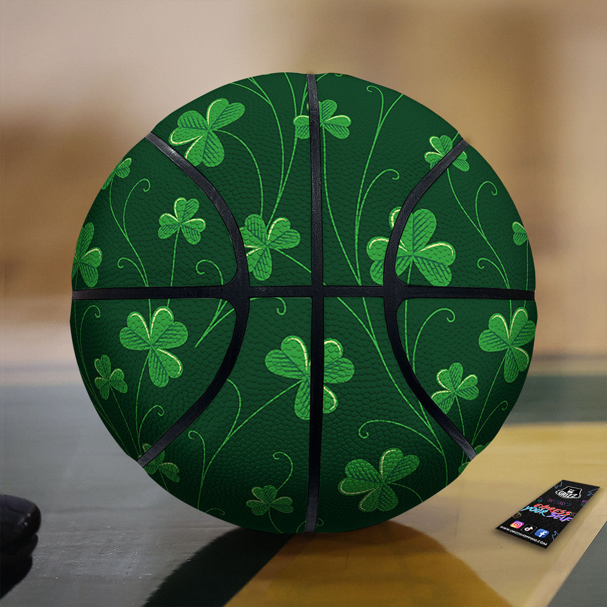St. Patrick's Day Irish Leaf Print Basketball
