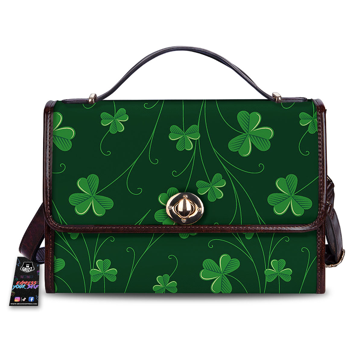 St. Patrick's Day Irish Leaf Print Women's Satchel Bag