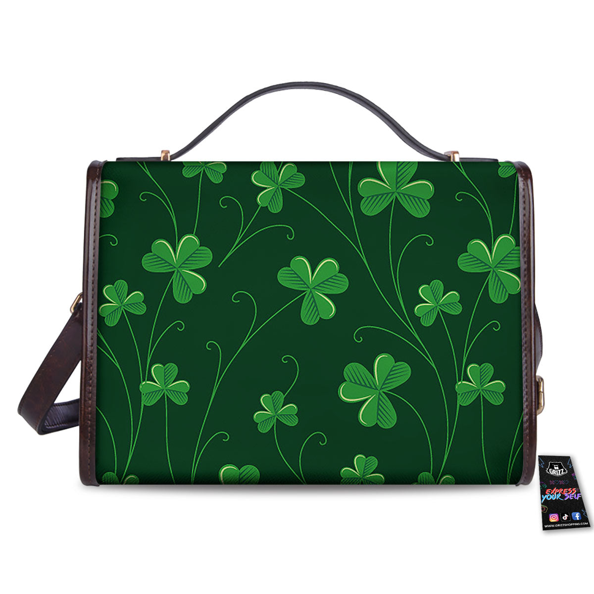 St. Patrick's Day Irish Leaf Print Women's Satchel Bag