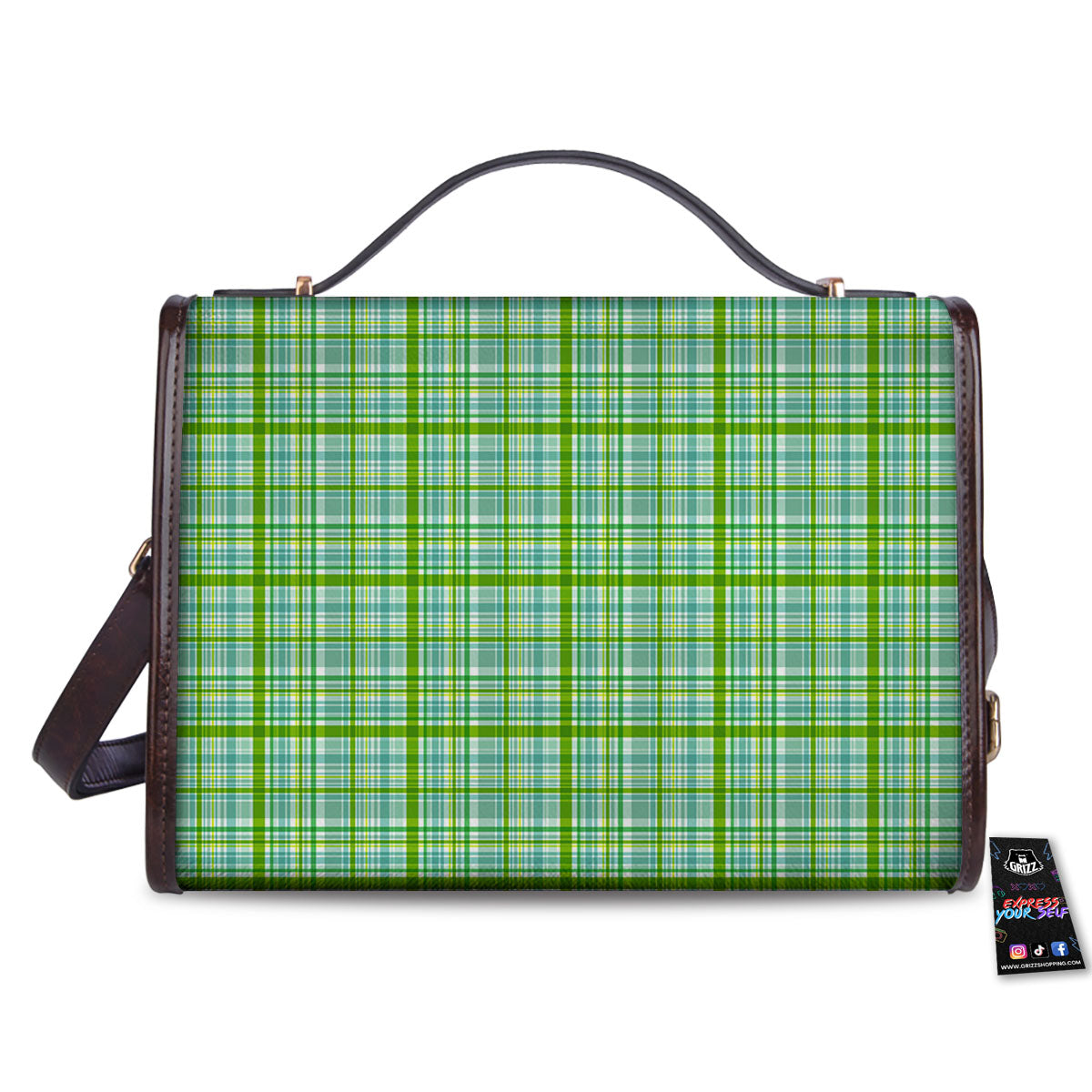 St. Patrick's Day Irish Plaid Print Women's Satchel Bag