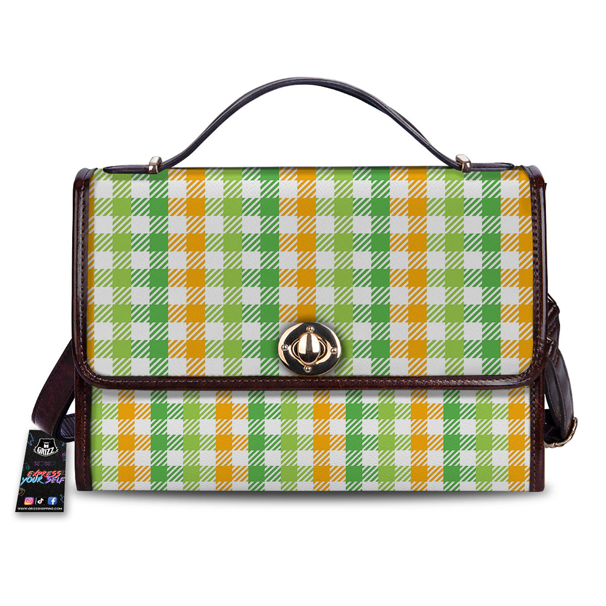 St. Patrick's Day Plaid Print Women's Satchel Bag