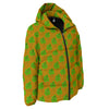 St. Patrick's Day Cute Clover Print Down Jacket-grizzshop