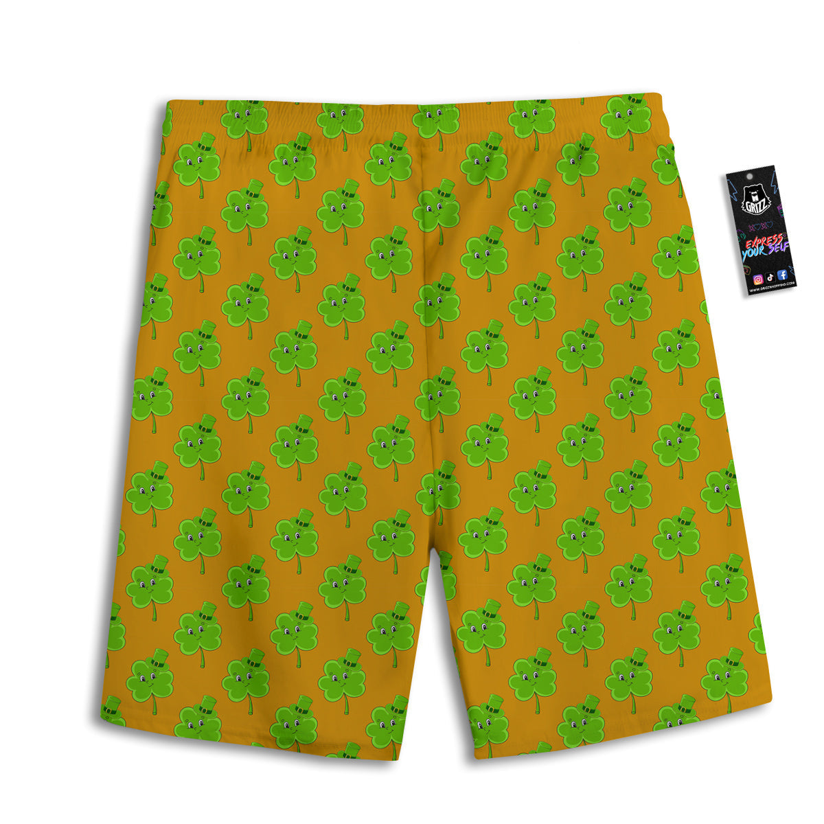 Striped Ladybug Print Pattern Men's Athletic Shorts