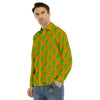 St. Patrick's Day Cute Clover Print Men's Dress Shirts-grizzshop