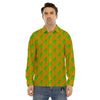 St. Patrick's Day Cute Clover Print Men's Dress Shirts-grizzshop