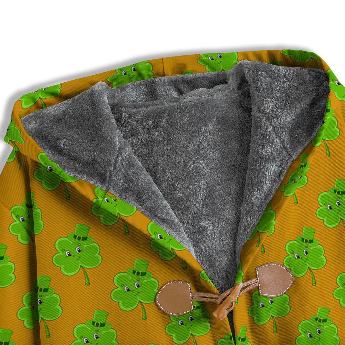 St. Patrick's Day Cute Clover Print Men's Windbreaker Jacket-grizzshop