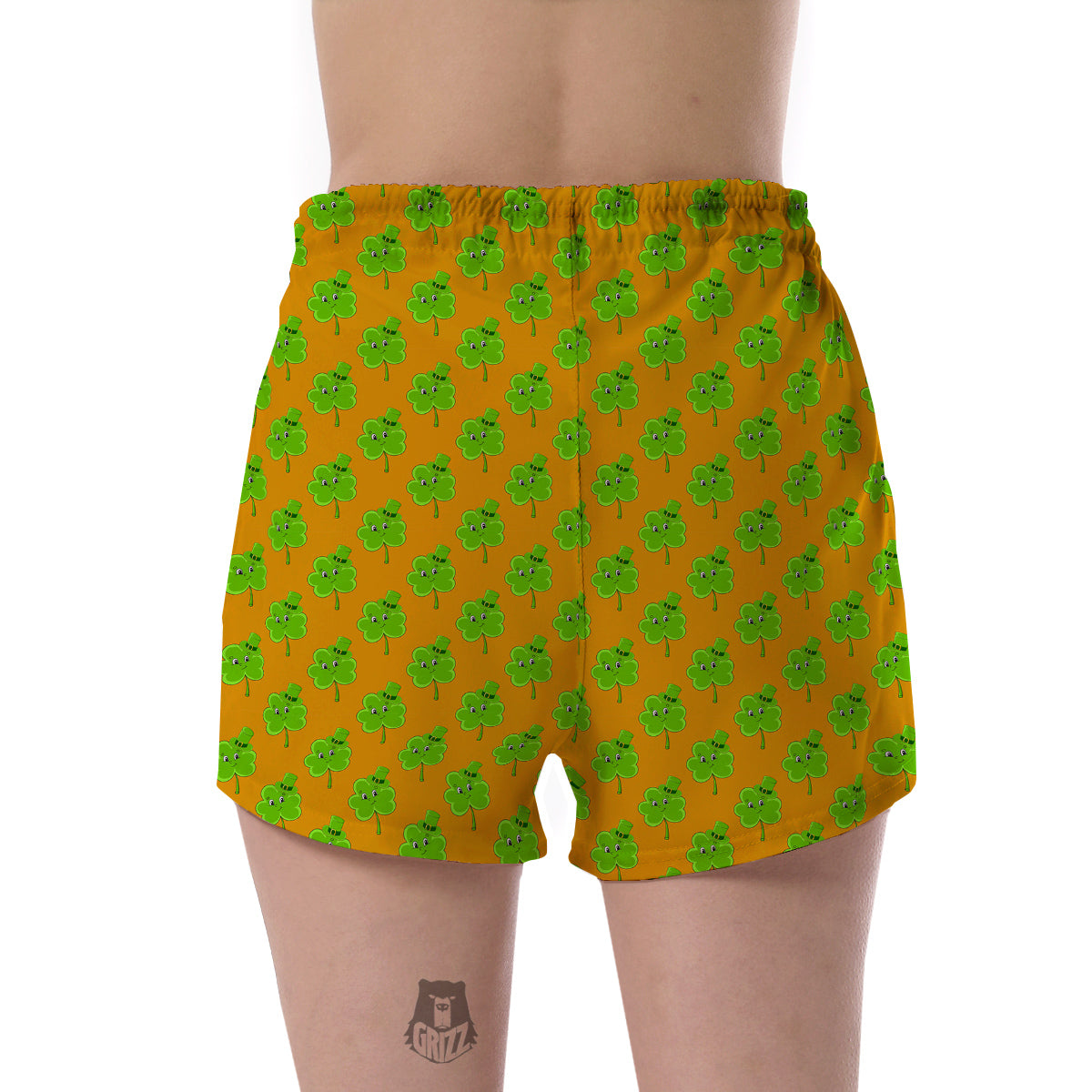 St. Patrick's Day Cute Clover Print Women's Shorts-grizzshop