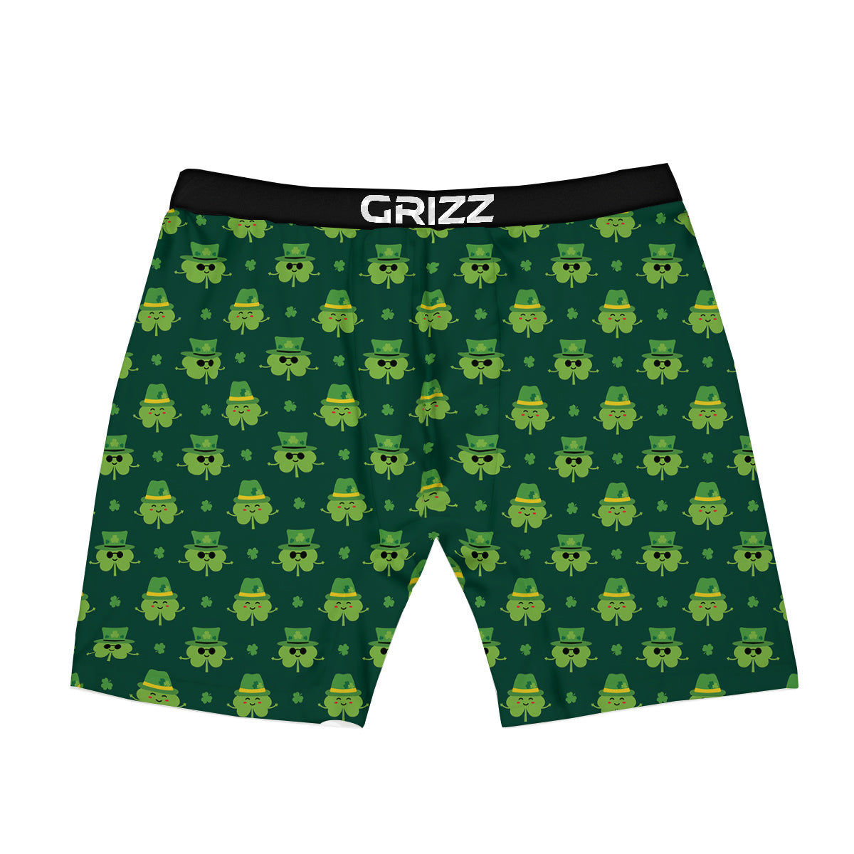 St. Patrick's Day Cute Print Pattern Boxer Briefs-grizzshop