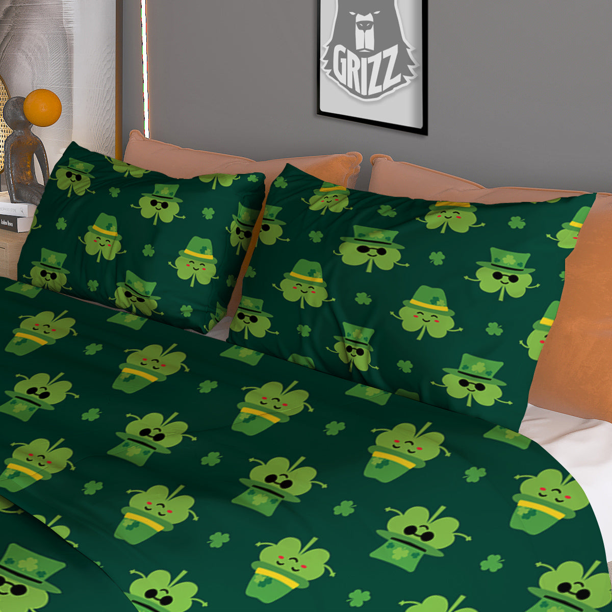 St. Patrick's Day Cute Print Pattern Duvet Cover Bedding Set