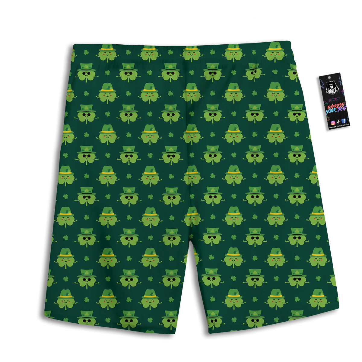 Striped Lemon And Orange Print Pattern Men's Athletic Shorts