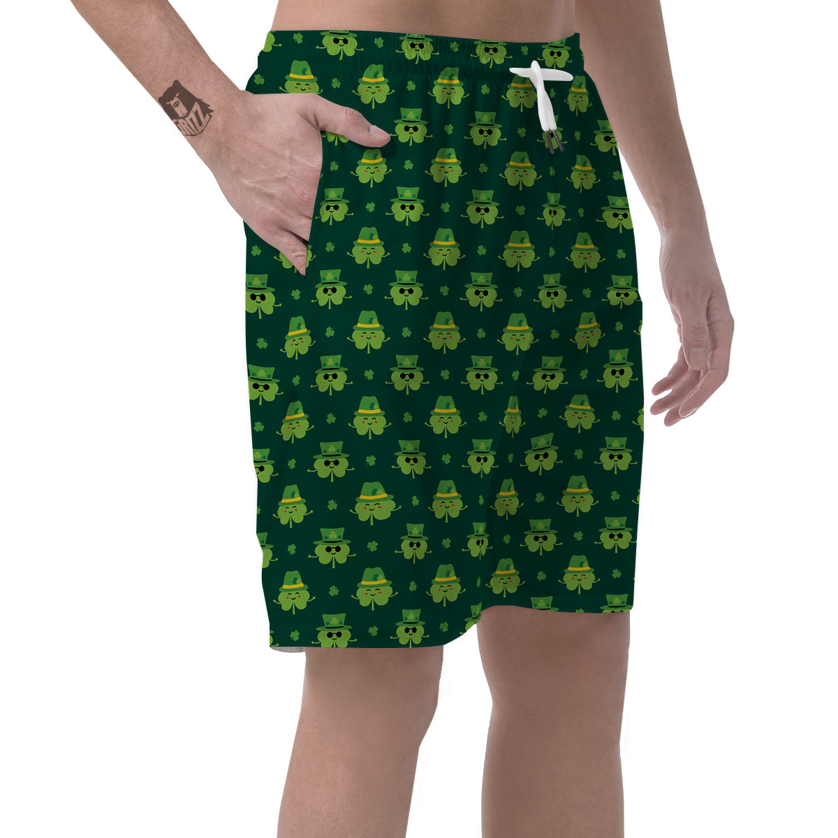 St. Patrick's Day Cute Print Pattern Men's Shorts-grizzshop