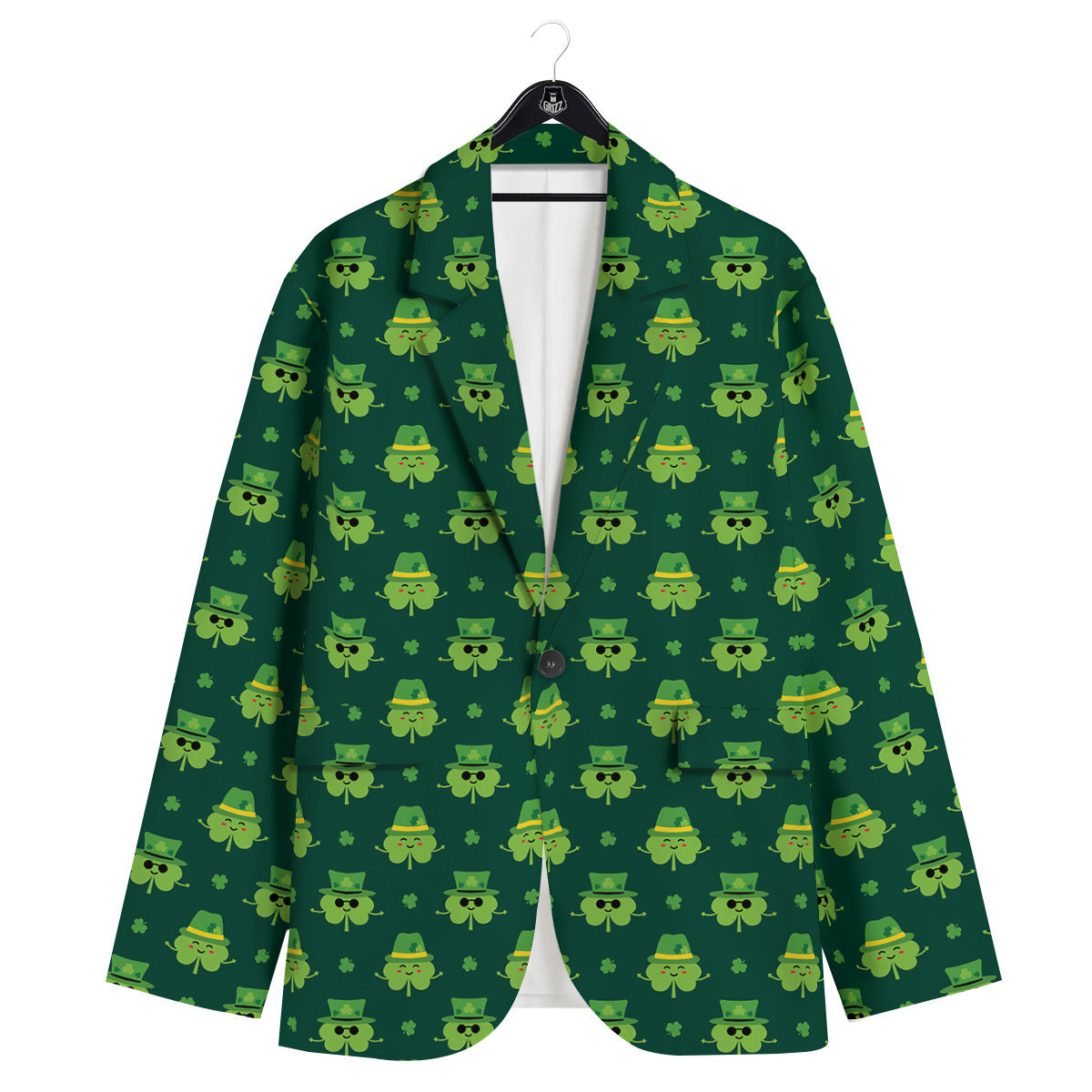 St. Patrick's Day Cute Print Pattern Men's Sport Coat-grizzshop