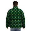 St. Patrick's Day Cute Print Pattern Puffer Jacket-grizzshop