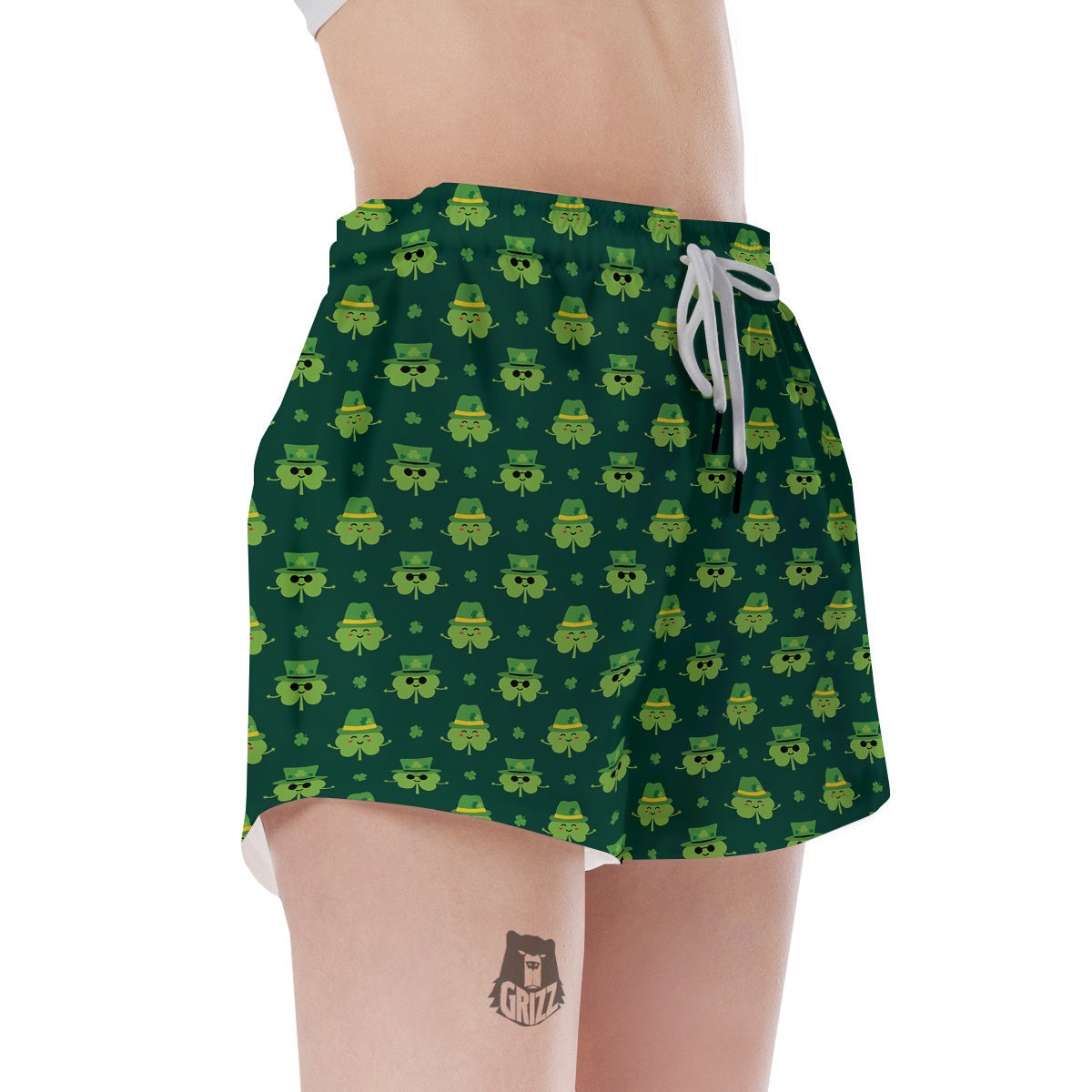 St. Patrick's Day Cute Print Pattern Women's Shorts-grizzshop