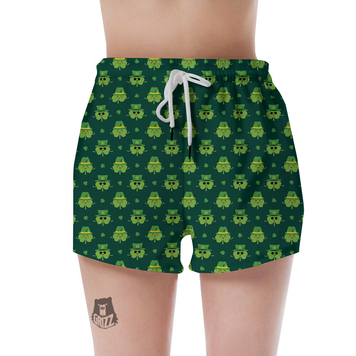 St. Patrick's Day Cute Print Pattern Women's Shorts-grizzshop