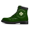 St. Patrick's Day Four Leaf Clover Print Boots-grizzshop