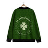 St. Patrick's Day Four Leaf Clover Print Cardigan-grizzshop