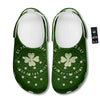 St. Patrick's Day Four Leaf Clover Print Clog-grizzshop