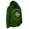 St. Patrick's Day Four Leaf Clover Print Down Jacket-grizzshop