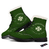 St. Patrick's Day Four Leaf Clover Print Winter Boots-grizzshop