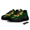 St. Patrick's Day Gold Clover Print Black Chunky Shoes-grizzshop