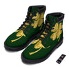 St. Patrick's Day Gold Clover Print Boots-grizzshop