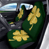 St. Patrick's Day Gold Clover Print Car Seat Covers-grizzshop