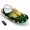 St. Patrick's Day Gold Clover Print Clog-grizzshop