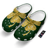 St. Patrick's Day Gold Clover Print Clog-grizzshop