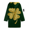 St. Patrick's Day Gold Clover Print Men's Windbreaker Jacket-grizzshop