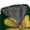 St. Patrick's Day Gold Clover Print Men's Windbreaker Jacket-grizzshop