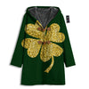 St. Patrick's Day Gold Clover Print Men's Windbreaker Jacket-grizzshop