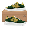 St. Patrick's Day Gold Clover Print Platform Shoes-grizzshop