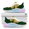 St. Patrick's Day Gold Clover Print Running Sneakers-grizzshop