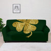 St. Patrick's Day Gold Clover Print Sofa Cover-grizzshop