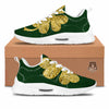 St. Patrick's Day Gold Clover Print Tennis Shoes-grizzshop