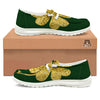 St. Patrick's Day Gold Clover Print White Loafers-grizzshop