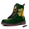 St. Patrick's Day Gold Clover Print Work Boots-grizzshop