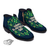 St. Patrick's Day Green Clover Print Ankle Boots-grizzshop