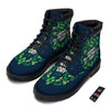 St. Patrick's Day Green Clover Print Boots-grizzshop