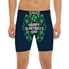 St. Patrick's Day Green Clover Print Boxer Briefs-grizzshop