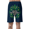 St. Patrick's Day Green Clover Print Men's Shorts-grizzshop