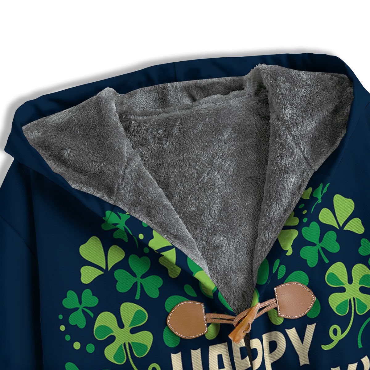 St. Patrick's Day Green Clover Print Men's Windbreaker Jacket-grizzshop