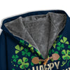 St. Patrick's Day Green Clover Print Men's Windbreaker Jacket-grizzshop