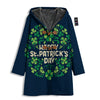 St. Patrick's Day Green Clover Print Men's Windbreaker Jacket-grizzshop