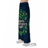 St. Patrick's Day Green Clover Print Pajama Pants-grizzshop