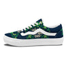 St. Patrick's Day Green Clover Print Skate Shoes-grizzshop