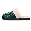 St. Patrick's Day Green Clover Print Slippers-grizzshop