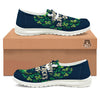 St. Patrick's Day Green Clover Print White Loafers-grizzshop